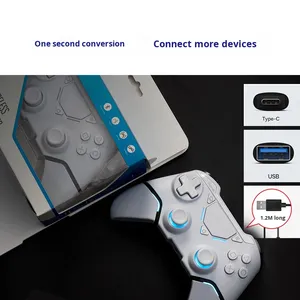 Para Sony para PS4 Pro inalámbrico para controlador de juegos <span class=keywords><strong>Bluetooth</strong></span> PC Tablet Steam multijugador <span class=keywords><strong>IOS</strong></span> teléfono móvil vibración para móvil - Product Image 4