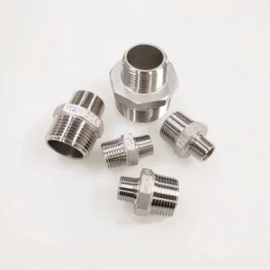 Steel Reducing Nipple Fitting Machined Model Number Head Connector for Straight Hexagon Connections OEM Customized Support