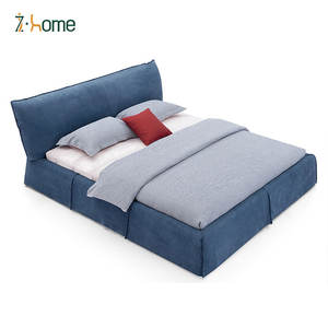 Cama con plataforma tapizada <span class=keywords><strong>Queen</strong></span> de madera maciza de cuero italiano, proveedor mayorista - Product Image 4