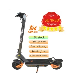 Çevre dostu ürünler 2024 20.20.pil kukirin g1 pro 2 tekerlek kapalı elektrik scooter araba