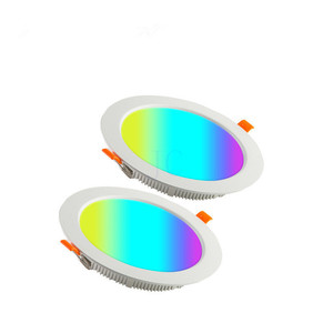 Plafonnier intensif <span class=keywords><strong>Led</strong></span> RGBW rond à intensité modulable, 7W, télécommande infrarouge, luminaire <span class=keywords><strong>de</strong></span> plafond encastré multicolore, change <span class=keywords><strong>de</strong></span> couleur, pour la <span class=keywords><strong>salle</strong></span> <span class=keywords><strong>de</strong></span> <span class=keywords><strong>bain</strong></span> ou la maison - Product Image 6