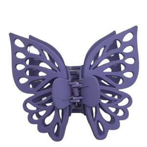 مشابك شعر صيفية مجوفة على شكل فراشة بالجملة، مشابك مزدوجة الطبقات على شكل سمكة قرش، مشابك شعر بلاستيكية كبيرة الحجم للنساء، دبابيس شعر حلوة بالجملة - Product Image 1