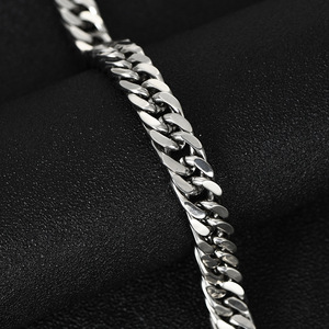 Pulsera de cadena cubana de acero inoxidable de 11 mm para hombre, hebilla cuadrada, regalo de joyería de moda - Product Image 4