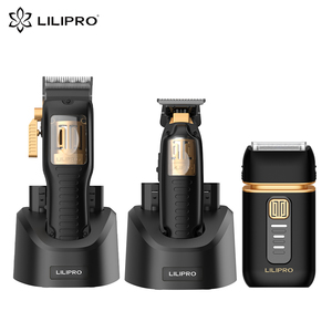 LILIPRO Kit de Coiffure Professionnel Trio Sans Fil : <span class=keywords><strong>Tondeuse</strong></span>, <span class=keywords><strong>Tondeuse</strong></span> de Précision et Rasoir Électrique pour Barbe et <span class=keywords><strong>Cheveux</strong></span>, Kit de <span class=keywords><strong>Coupe</strong></span> de <span class=keywords><strong>Cheveux</strong></span> Fade - Product Image 1