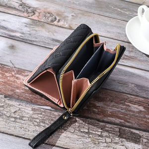 Monedero Corto Impermeable con Cierre de Cremallera para Mujer, Monedero Triple Plegable de Moda, Tarjetero Múltiple, Mini Monedero para Monedas de Poliéster - Product Image 2