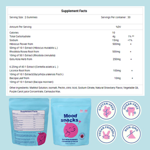 60 Gomitas de Azafrán para Adolescentes, Suplemento Dietético para el Alivio del Estrés <span class=keywords><strong>y</strong></span> la Concentración, Producto de Belleza - Product Image 4