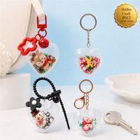 Porte-clés en forme de cœur personnalisés en gros, assortiment de porte-clés remplis avec chaînes, perles et fermoirs pour accessoires de sac