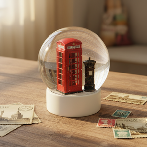 Boule à neige en résine avec cabine téléphonique rouge et boîte aux lettres de Londres, décoration de bureau créative et souvenir de voyage pour <span class=keywords><strong>la</strong></span> maison et le bureau - Product Image 3