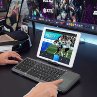 OEM ODM Kustom Portabel Keyboard Laptop Lipat Tiga Sisi dengan Touchpad, Nirkabel BT USB-C, Ukuran Penuh, Baru