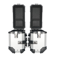 Valise latérale de moto 46L en alliage, étanche, à dégagement rapide, double verrouillage, design F2 MOTO, boîte de rangement pour bagages de moto pour les voyages en moto
