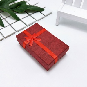 Wholesale Luxury Bow Jewelry Box Custom Logo Cardboard Packaging Sponge Matt Lamination Recycled <b>Materials</b> Fashion Gift <b>Packing</b> - Product Image 4