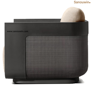 <span class=keywords><strong>Fauteuil</strong></span> d'extérieur contemporain avec tressage confortable en <span class=keywords><strong>rotin</strong></span> PE Design moderne portable pour le jardin, la piscine, la cour et l'hôtel - Product Image 4