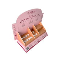 Présentoirs de comptoir en carton personnalisés pour produits de maquillage (cils, rouges à lèvres)