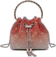 2025 Guangzhou Haute Qualité Usine Personnalisée Tout Logo Sac à Main Seau en Strass Classique Sac à Bandoulière Pochette de Soirée pour Femmes