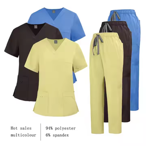 Juego de uniformes médicos de enfermera de gran oferta, uniforme médico Unisex suave y transpirable de estilo deportivo para clínica hospitalaria - Product Image 2