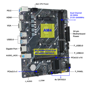 Placa Base PANDL MATX AM4 para PC de Escritorio, Nueva, para Juegos, con NVMe M.2, SATA3.0, DDR4 DIMM, Chipset A320M, 64 RAM - Product Image 4