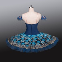 Tutu de danse classique professionnel pour adultes, variation Blue Raymonda, scène Corsair, personnalisé, solo d'oiseau, pancake, pour filles, bleu, ballet