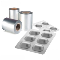 Feuille d'aluminium pharmaceutique pour emballage sous blister, feuille de fond pliable pour scellage de conditionnements de pilules, comprimés, gélules et vitamines