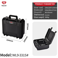 Boîte à outils équipement d'instruments portable transportant mallette à outils en plastique avec intérieur en mousse façonnée mallette de vol en plastique dur avec poignée