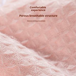 Peignoir long Jienifu en coton pur gaufré, anti-statique et absorbant l'humidité, pour femmes et hommes, nouvelle collection automne-hiver 2025 - Product Image 5