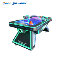 Table de hockey sur air LED avec tableau de scores numérique, fonctionnant à pièces, portable, pour jeux d'arcade familiaux en intérieur