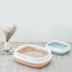 Nouvel Arrivage <span class=keywords><strong>Bac</strong></span> <span class=keywords><strong>à</strong></span> Litière pour Chat en Plastique Semi-fermé Amovible Grande Capacité avec Pelle de Nettoyage SY-461 Produits pour Animaux de Compagnie - Product Image 4
