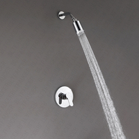 Robinet de douche gris anthracite Starlight avec affichage numérique LED, pommeau de douche effet pluie, ensemble de mitigeur de douche en laiton pour salle de bain