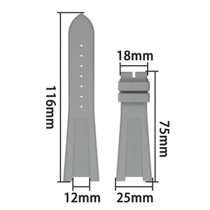 Remplacement de bracelet en caoutchouc de luxe pour <span class=keywords><strong>Patek</strong></span> Philipp <span class=keywords><strong>Nautilus</strong></span> 5711 5712 5726 5980 Bracelet de montre en caoutchouc FKM en 25mm <span class=keywords><strong>Prix</strong></span> de gros - Product Image 2