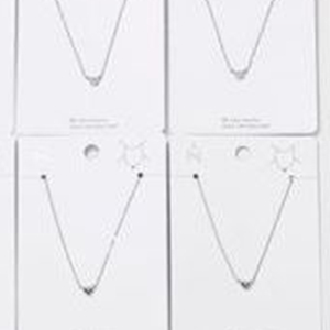 Set di 12 Collane in Acciaio a Forma di Cuore, Gioielli Minimalisti, Ciondolo Charm alla Moda - Product Image 5