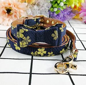 Hochwertige verstellbare PU-Hunde leinen Langlebige Trainings leinen mit Blumenmuster und Bändern Dekoration Breakaway Feature - Product Image 3