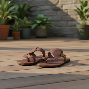 Chaussons en cuir véritable faits à la main en Ouganda, style ethnique artisanal, pour l'intérieur et l'extérieur, vente en gros - Product Image 1