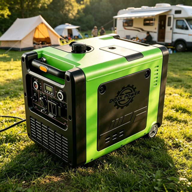 6kW Low Noise Gasoline Generator, 220V Single Phase, Portable Emergency Backup Energy for Home & Outdoor Camping Use