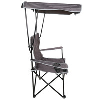 Vente en gros chaise portable mobilier d'extérieur accessoires de camping chaise de pêche pliable légère pour la plage avec porte-gobelet pare-soleil