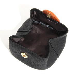 Cowhide Leather Open Fruit-Shaped Coin <b>Purse</b> Jewelry Pouch Compact Lightweight Color-Block <b>Cute</b>-Style Mini Organizer - Product Image 5