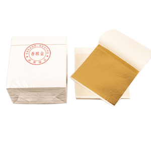 9*9cm bella qualità champagne foglia oro decorazione di arte disegnare Nail House Stick <span class=keywords><strong>doratura</strong></span> in metallo fuso foglio di foglia d'oro - Product Image 1