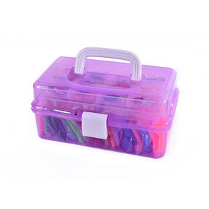 Venta al por mayor de pulseras de goma DIY Set 36 colores TPR banda de goma Fabricación de pulseras recarga niños Craft Kits - Product Image 6