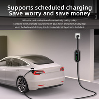 Pengisi Daya EV Portabel IEC 62196 Tipe 2 16A 3.5KW IP54 Tahan Air untuk Penggunaan di Rumah Pengisian Mobil Listrik Kabel 5M