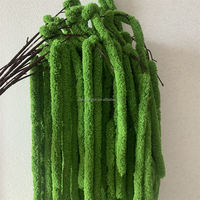 B-1003 Nouvelle Tendance : Fleurs Artificielles en Soie, Amaranthe Verte, Fleurs Suspendues pour Plafond, Vente en Gros