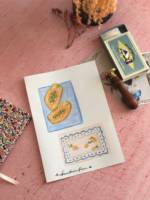 LABON Carnet de dessin et de peinture recyclé, carré aquarelle, tissu floral, couverture vintage, carnet de croquis.