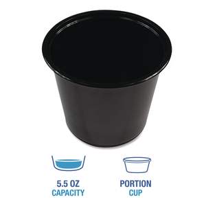 Vasos Desechables para Soufflé/Postres, 5.5 oz, Polipropileno, Color Negro, 2,500 Unidades por Caja - Product Image 5