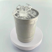 Vasos de Metal de Aluminio Color Plata con Logotipo de Marca Personalizado, 100% Reciclados, Estándar GRS, para Bebidas