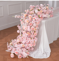 Centre de table floral de luxe en polyester durable, imitant des lys blancs en cascade, pour décoration de mariage, 240 cm