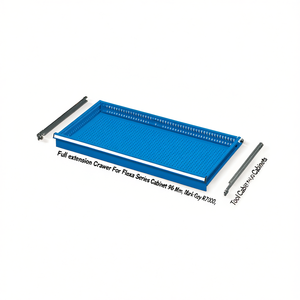 Fami Full Extension Drawer For Flexa Series <b>Cabinets</b> 906x447x86 Mm Dark <b>Grey</b> Ral7000 - Product Image 3