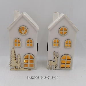 Room Light Decoration Pre Lit LED <strong>Christmas</strong> Winter <strong>Village</strong> Candle Holder Ceramic Porcelain <strong>Christmas</strong> <strong>House</strong> - Product Image 3