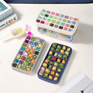 Moule à glaçons à pression 32/64 cubes avec couvercle, en plastique PP à démoulage rapide pour congélateur - Product Image 1