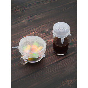 Coperchi in Silicone a tre nuovi assi per la conservazione degli alimenti e contenitori - Product Image 1