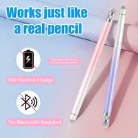 Stylet tactile universel à double maille en métal avec pointes remplaçables pour Apple iPhone iPad Android Samsung Tablettes Téléphones