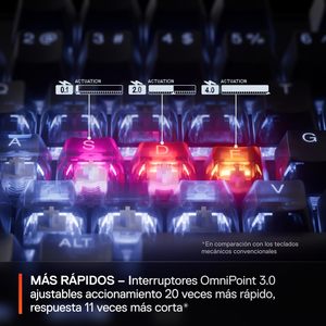 Clavier de jeu filaire magnétique SteelSeries <span class=keywords><strong>Apex</strong></span> Pro Gen <span class=keywords><strong>3</strong></span> pleine taille 104 touches avec interrupteurs à effet Hall <span class=keywords><strong>3</strong></span>.0 – Clavier mécanique - Product Image 5