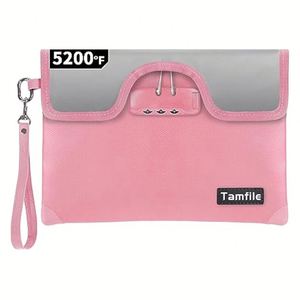 CUSTOM 8-Layer Fireproof & Waterproof <b>Document</b> <b>Bag</b> with Lock Fireproof Cash Pouch for Filing Products - Product Image 1