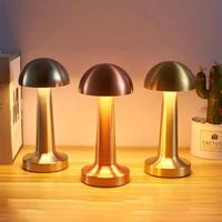 Lampe de table LED rechargeable élégante de style européen, sans fil, à commande tactile, à intensité variable, pour hôtel, restaurant, bar et maison moderne